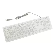 Teclado Con Cable, Teclado Para Pc, Teclado Francés Blanco