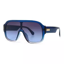 Gafas De Sol Grande Cuadradas Planas Elegantes Hombre Uv400