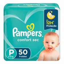 Fralda Infantil Confort Sec 12 Horas De Proteção Pampers Gênero Sem Gênero Tamanho P