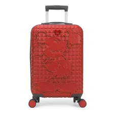 Mala Viagem De Bordo Pequena Rodinha 360 Mickey Mouse Disney Cor Vermelho