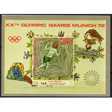 Olímpicos Munich - Yemen - Hojita Block Mint - Sc 293a