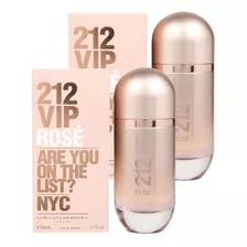 Paquete 2pzas Perfume 212 Vip Rose Carolina Herrera Dama80ml