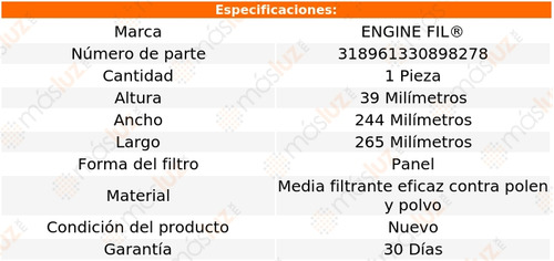1- Filtro De Cabina Para Ford Maverick 2022/2023 Engine Fil Foto 3