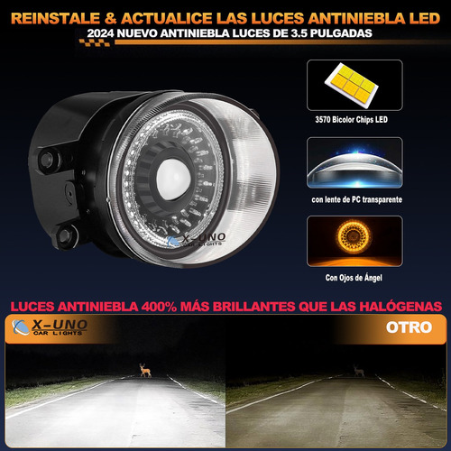 3.5'' Redondo Faros Antiniebla Toyota Lupas Led Spot Luz Foto 3