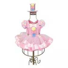 Roupa Fantasia Circo Rosa Festa Infantil