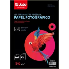 100 Folhas Papel Fotográfico Adesivo 90g Matte A4 Fosco Jojo