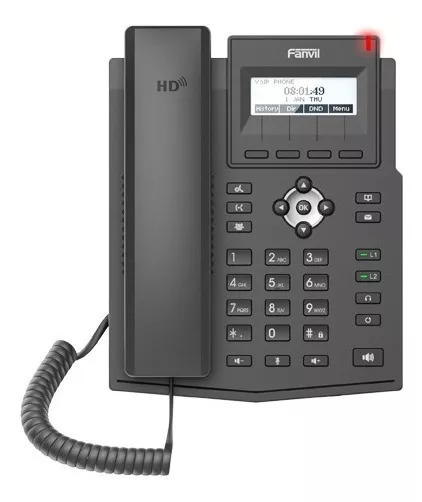 Telefone Ip Fanvil 2 Linhas Sip Poe C/fonte Áudio Hd X1sp