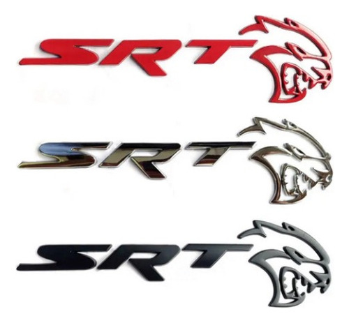 Emblema Srt Hellcat Cualquier Modelo Dodge Metalcon Adhesivo Foto 3