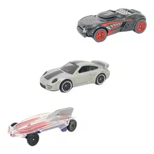 Kit Com 3 Carros Hot Wheels Modelo 4 - Mattel