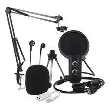 Microfono Condenser Usb Bm700 Antipop Soporte Auriculares
