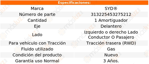 1- Amortiguador Gas Delantero Izq/der Canyon Rwd 04/12 Syd Foto 2