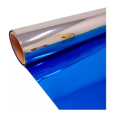 Papel Polarizado Espejo Azul 1 Mtsx1.52 Mts Decorativa