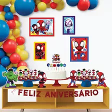 Kit Festa Fácil Spidey E Amigos - Decoração De Aniversário