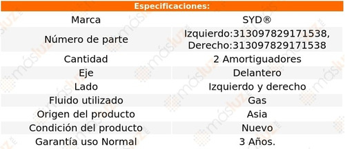 Kit 2 Amortiguadores Del Gas Uplander Chevrolet 05/09 Syd Foto 2