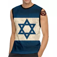 Camiseta Regata Bandeira Israel Masculina