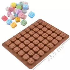 Forma Molde De Silicone Para Chocolate Letras, Números 