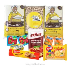 Kit C/ 6 Cesta Básica De Alimentos Completa 11 Itens Doação