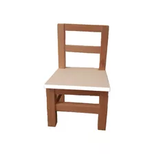 Juego De Dos Sillas Para Niños Madera Resp 52cm Asiento 25cm