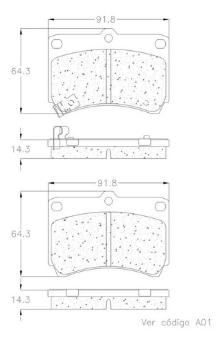 Balata Grc Delantera Mazda Protege 1990-1998 Foto 2