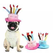 Boné Chapéu Para Aniversário Cães Gatos Cachorros Luxo Pet