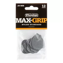 Kit 12 Palhetas Dunlop Nylon Max Grip 449p - Made In Usa Tamanho 0.60