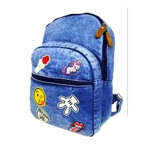 Mochila Jeans Feminina Personalizada Escolar Passeio Tw202