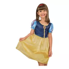 Fantasia Branca De Neve Vestido Princesas Disney Infantil