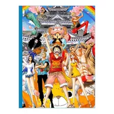 Kit 5 Cadernos One Piece Brochura Grande 96 Folhas