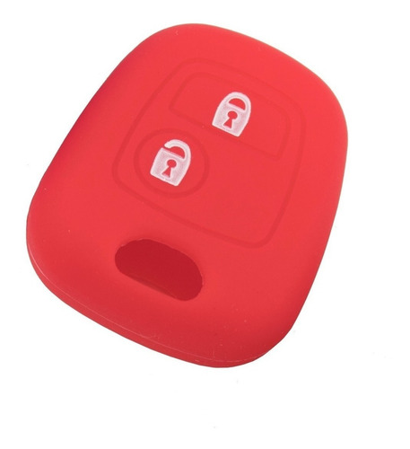 Funda Silicon Llave De Peugeot 2 Botones En Rojo Foto 2