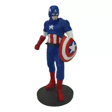 Boneco Capitão América Resina Estátua Marvel Action Figure