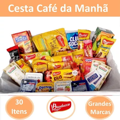 5 Kits Para Cesta De Café Da Manhã Com 30 Itens