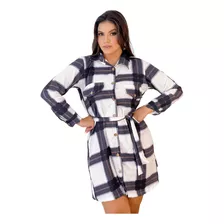 Chemise Xadrez Agro Manga Longa Quadrilha Boiadeira Vestido