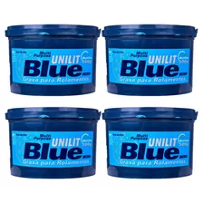 Graxa Azul Rolamentos E Mancais Unilit Blue 500 Gramas Kit 4