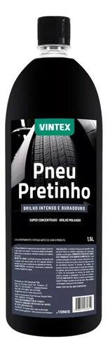 Pneu Pretinho Vonixx Brilha Pneus Carro Moto Vintex 1,5l Preto