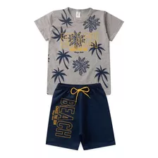 Conjunto Infantil Verão Masculino Beach - Mescla