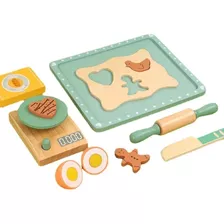 Juguete De Repostería 10pzs De Madera, Estilo Montessori