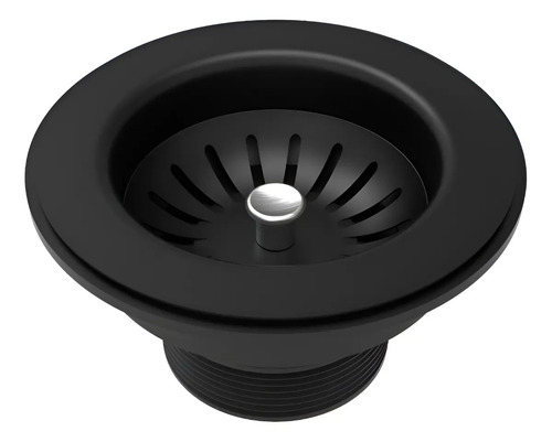 Válvula Americana Inox Preto 3. 1/2 - Para Pia Cozinha Cuba Preto
