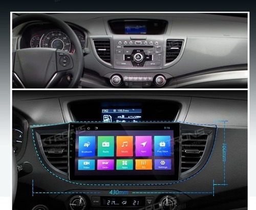 Carplay + Android 11 Honda Crv 2012-2016 Gps Touch Radio Hd Foto 7