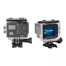 Cámara Go Cam Ultra Pro Full Hd 4k Sport Wifi A Prueba De Agua, Color Negro