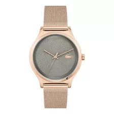 Reloj Lacoste 2001193 Para Dama Color Oro Rosa Y Gris