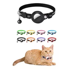 Coleira Gato Cachorro Com Guizo Case Capa Para Airtag Fixa Cor Preto