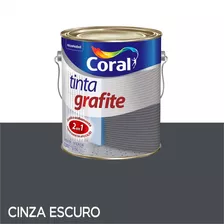 Tinta Grafite Coral 3,6l Dupla Ação Fundo E Acabamento Acabamento Mate Cor Cinza-escuro