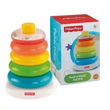 Juguete Apilable Pila De Aritos Fisher Price- Giro Didáctico Color Blanco