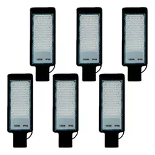 Kit 6 Luminária Led Para Poste 100w Iluminação Publica 