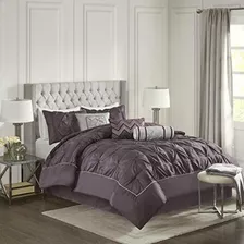 Madison Park Mp10-254 Comforter Set, Plum