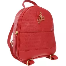 Juicy Couture, Mochila Mediana Estampada Roja