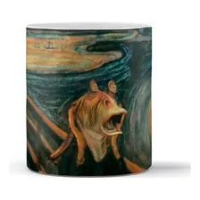 Caneca O Grito Jar Jar Binks Star Wars Paródia Edvard Munch