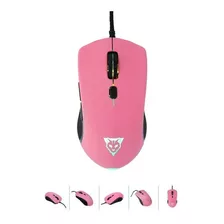 Mouse Ocelot Gaming Alambrico Rgb Gamer Rosa 6200dpi Ogmm03