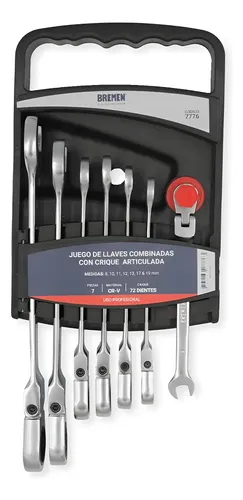 Set Llaves Combinadas Crique Articulada Bremen 7pz 8a19 7776