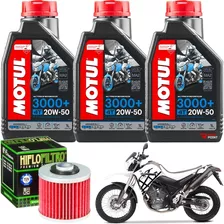 3 Óleo Motul 3000 20w50 + Filtro Hiflo Yamaha Xt660r Xt660